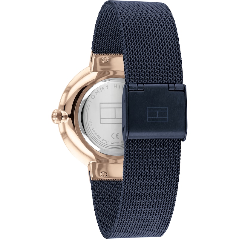 Main Image 3 of Tommy Hilfiger Ladies' Navy IP Mesh Bracelet Watch