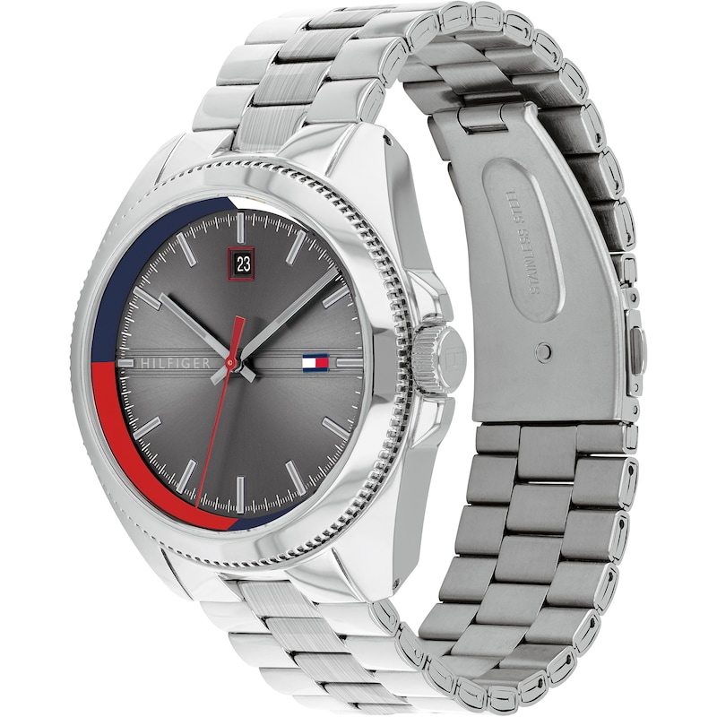 Tommy Hilfiger Men's Grey Dial Stainless Steel Bracelet Watch