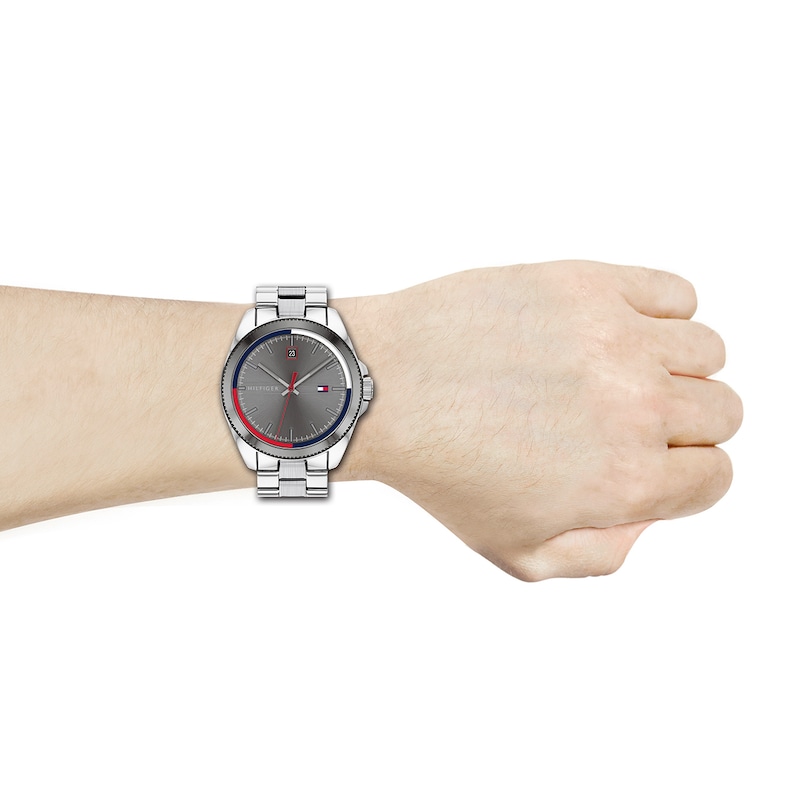 Tommy Hilfiger Men's Grey Dial Stainless Steel Bracelet Watch