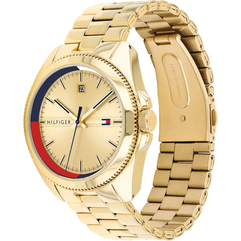 Tommy Hilfiger Men's Gold IP Bracelet Watch