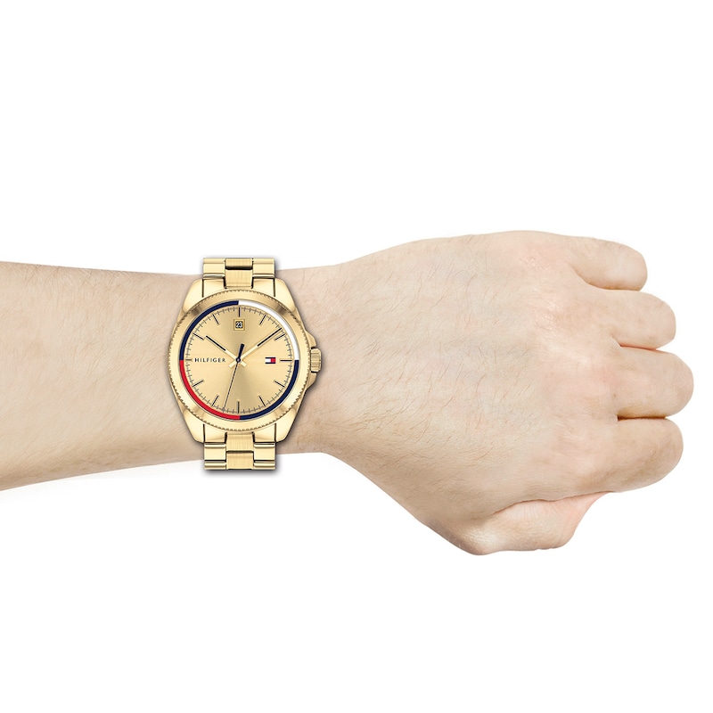 Main Image 4 of Tommy Hilfiger Men's Gold IP Bracelet Watch
