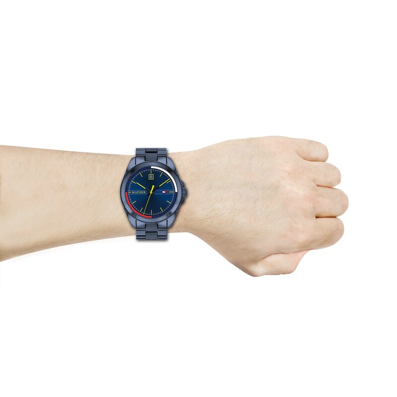 Main Image 4 of Tommy Hilfiger Men's Navy IP Bracelet Watch