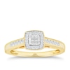 Thumbnail Image 1 of Princessa  9ct Yellow Gold 0.25ct Diamond Cluster Ring