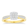 Thumbnail Image 0 of Princessa  9ct Yellow Gold 0.33ct Diamond Cluster Ring