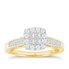 Thumbnail Image 0 of Princessa  9ct Yellow Gold 0.50ct Diamond Cluster Ring