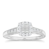 Thumbnail Image 1 of Princessa 9ct White Gold 0.33ct Diamond Square Cluster Ring