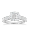 Thumbnail Image 1 of Princessa 9ct White Gold 0.50ct Diamond Cluster Ring