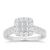 Thumbnail Image 0 of Princessa 9ct White Gold 0.66ct Diamond Square Cluster Ring