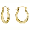 Thumbnail Image 0 of 9ct Yellow Gold Octagon 8mm Hoop Earrings