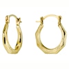 Thumbnail Image 1 of 9ct Yellow Gold Octagon 8mm Hoop Earrings