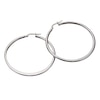 Thumbnail Image 1 of 9ct White Gold Tapered 40mm Hoop Earrings