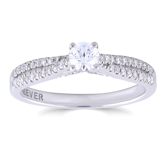Engagement Ring The Forever Diamond 18ct White Gold 0.40ct Diamond Ring