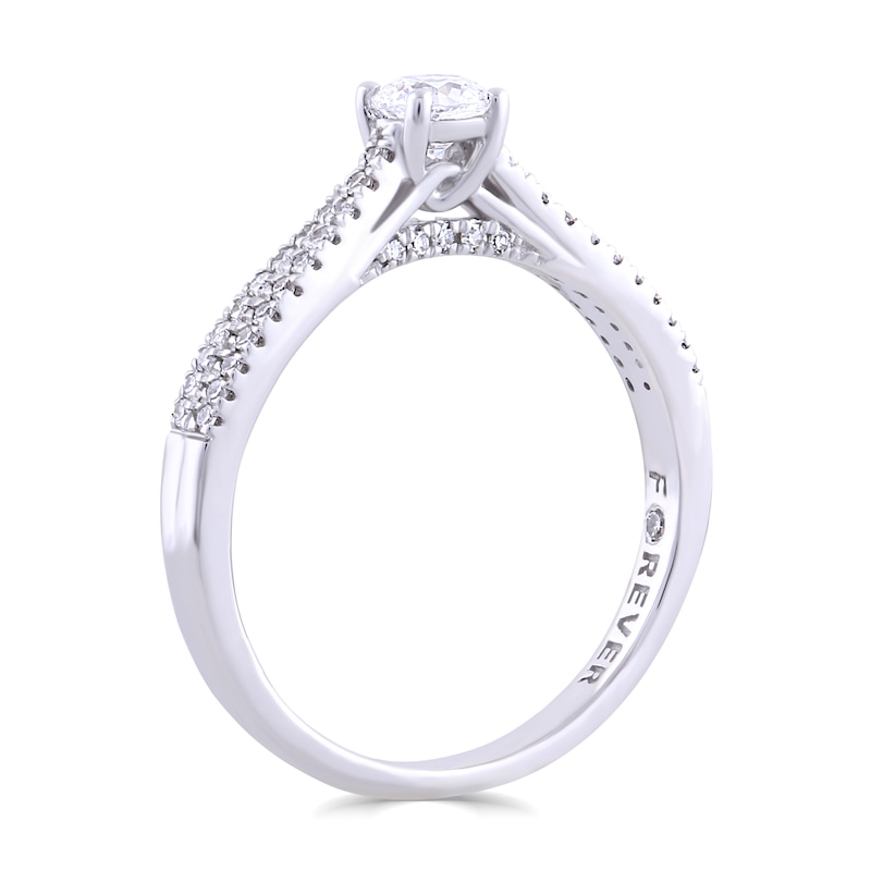 The Forever Diamond 18ct White Gold 0.40ct Total Ring