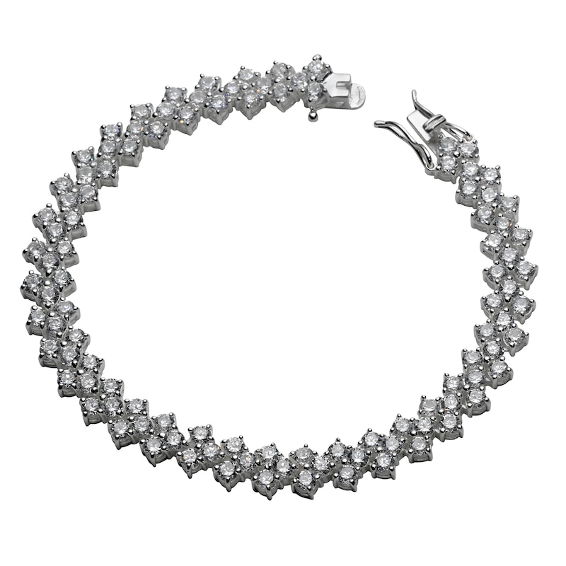 Main Image 1 of Sterling Silver Cubic Zirconia Bracelet