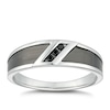 Thumbnail Image 1 of Sterling Silver Black Treated Diamond Ring