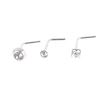 Thumbnail Image 1 of Sterling Silver Crystal Nose Studs Set Of 3