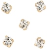 Thumbnail Image 1 of 9ct Yellow Gold Crystal Nose Stud Set of 5