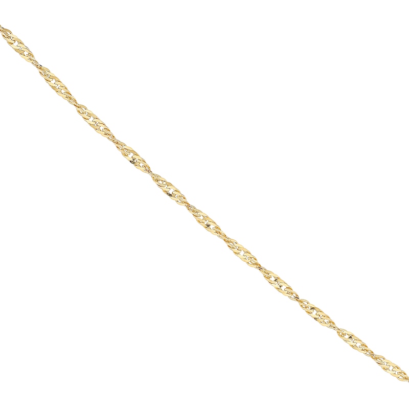 Main Image 1 of 9ct Yellow Gold 18&quot; Dainty Singapore Chain