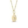 Thumbnail Image 2 of Sterling Silver & 18ct Gold Plated Vermeil Mother Of Pearl Capricorn Pendant