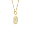 Thumbnail Image 1 of Sterling Silver & 18ct Gold Plated Vermeil Mother Of Pearl Aries Pendant