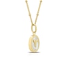 Thumbnail Image 2 of Sterling Silver & 18ct Gold Plated Vermeil Mother Of Pearl Aries Pendant
