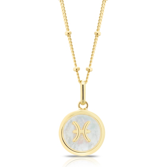 Sterling Silver and 18ct Gold Plated Vermeil Mother Of Pearl