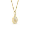 Thumbnail Image 2 of Sterling Silver & 18ct Gold Plated Vermeil Mother Of Pearl Taurus Pendant