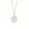 Thumbnail Image 0 of Sterling Silver & 18ct Gold Plated Vermeil Mother Of Pearl Scorpio Pendant