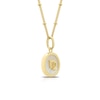 Thumbnail Image 1 of Sterling Silver & 18ct Gold Plated Vermeil Mother Of Pearl Virgo Pendant