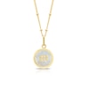 Thumbnail Image 1 of Sterling Silver & 18ct Gold Plated Vermeil Mother Of Pearl Aquarius Pendant