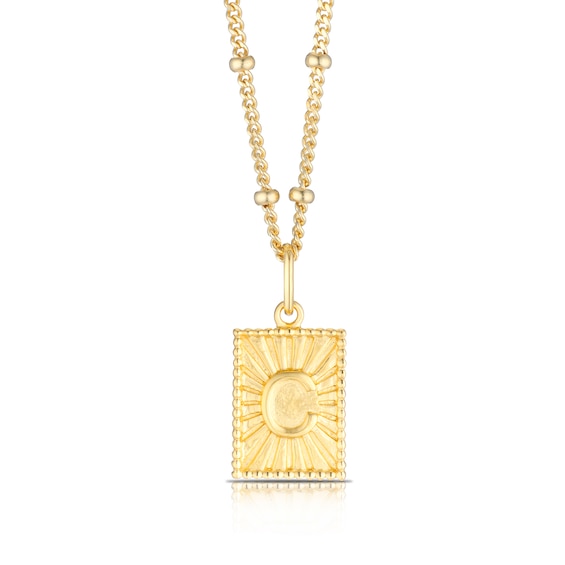 Sterling Silver and 18ct Gold Plated Vermeil Initial C Pendant