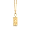 Thumbnail Image 2 of Sterling Silver & 18ct Gold Plated Vermeil Initial F Pendant