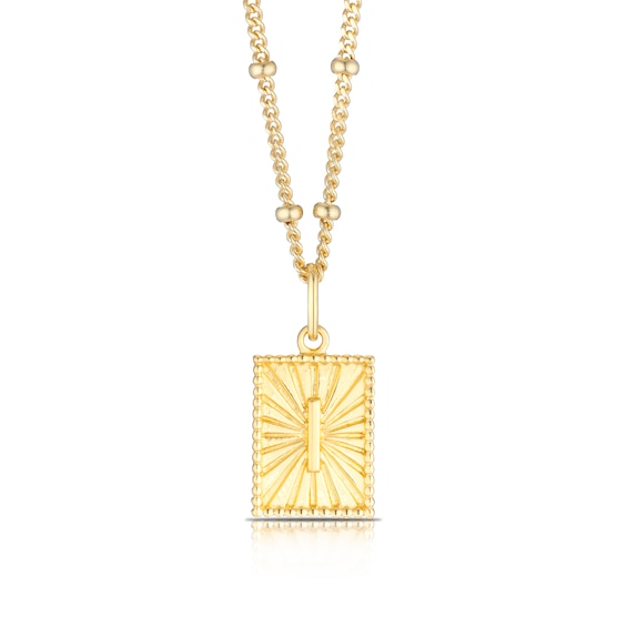 Sterling Silver and 18ct Gold Plated Vermeil Initial I Penda