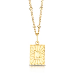 Sterling Silver & 18ct Gold Plated Vermeil Initial L Pendant
