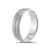 Thumbnail Image 2 of Sterling Silver Solitaire 6mm Diamond Grooved Ring