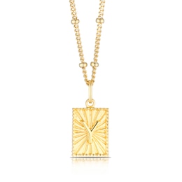 Sterling Silver & 18ct Gold Plated Vermeil Initial Y Pendant