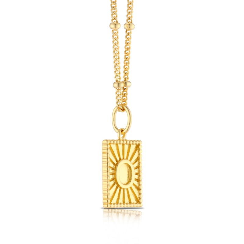 Main Image 2 of Sterling Silver & 18ct Gold Plated Vermeil Initial O Pendant
