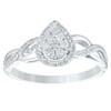 Thumbnail Image 0 of 9ct White Gold 0.20ct Diamond Pear Shaped Cluster Ring