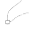 Thumbnail Image 1 of Sterling Silver 0.08ct Diamond Open Circle Pendant