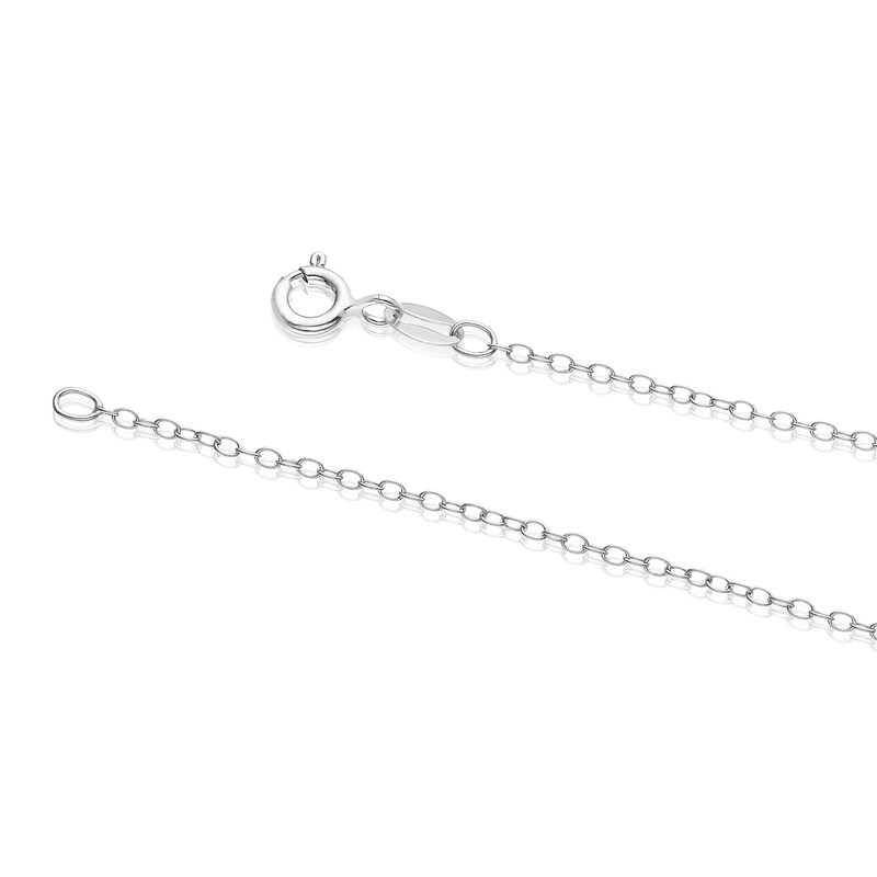 Main Image 2 of Sterling Silver 0.08ct Diamond Open Circle Pendant