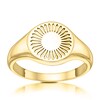 Thumbnail Image 0 of Sterling Silver & 18ct Gold Plated Vermeil Flower Signet Ring
