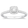 Thumbnail Image 0 of 9ct White Gold 0.33ct Diamond Cushion Halo Ring