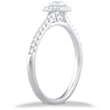 Thumbnail Image 2 of 9ct White Gold 0.33ct Diamond Cushion Halo Ring