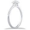 Thumbnail Image 1 of 9ct White Gold 0.33ct Diamond Cushion Halo Ring