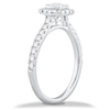 Thumbnail Image 1 of 9ct White Gold 0.50ct Cushion Halo Diamond Ring