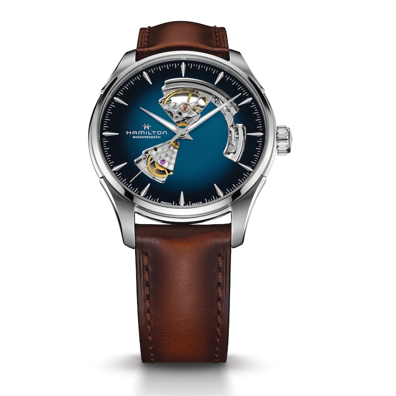 Main Image 2 of Hamilton Jazzmaster Men's Open Dial Brown Leather Watch