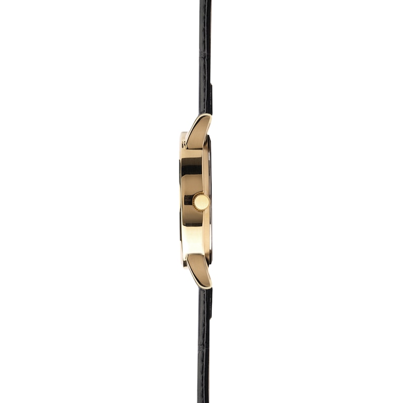 Main Image 3 of Sekonda Men’s Jackson Gold Dial Black Leather Strap Watch