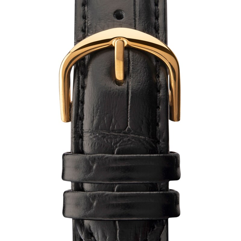 Main Image 6 of Sekonda Men’s Jackson Gold Dial Black Leather Strap Watch
