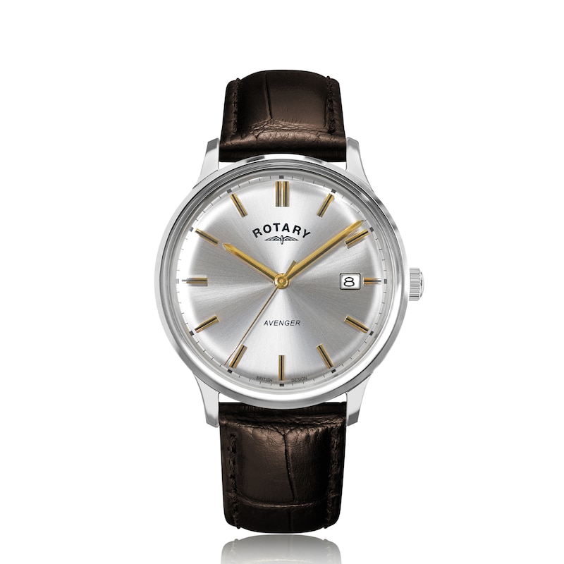 Main Image 1 of Rotary Avenger Men's Brown Leather Strap Watch