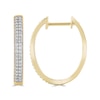 Thumbnail Image 1 of 9ct Yellow Gold 0.25ct Diamond Double Row Hoop Earrings
